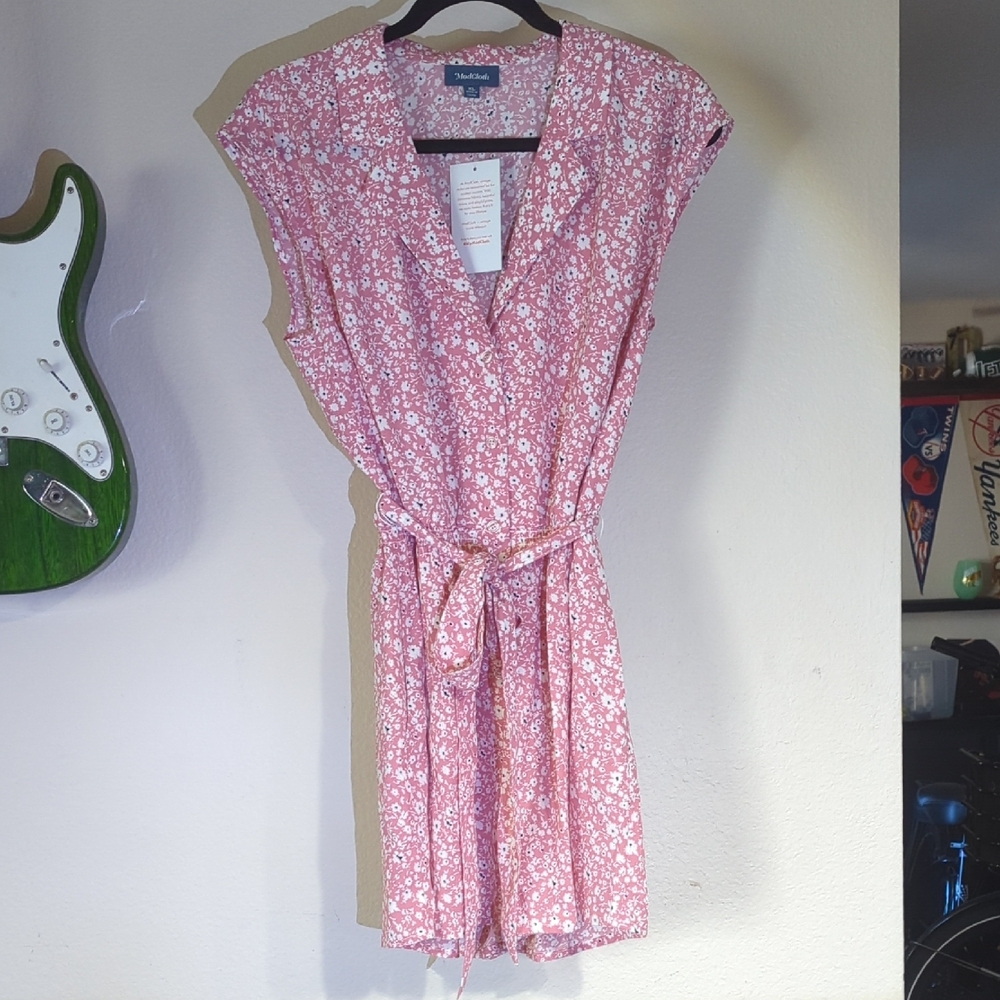 Modcloth Blush Floral Mini Dress